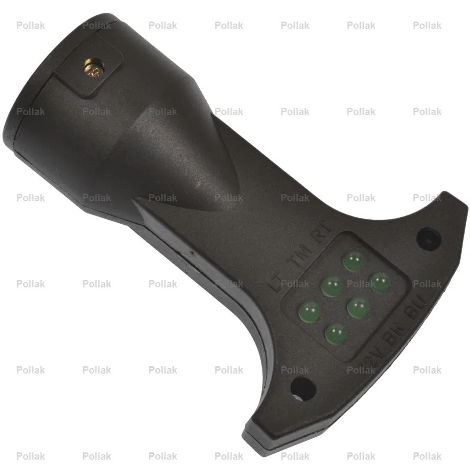 7WB-199PDV – POLLAK Trailer Wiring Circuit Tester, 7-Way LED Black ABS Plastic Polarized Design